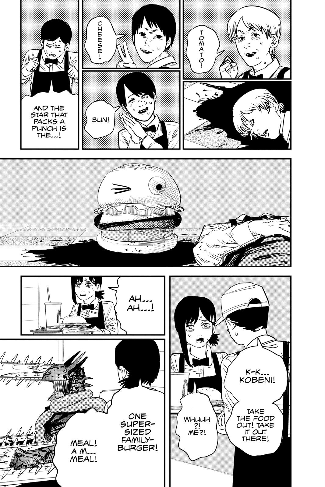 Chainsaw Man Manga Chapter 85 page 16 - Bloody Good Gut Feeling scene