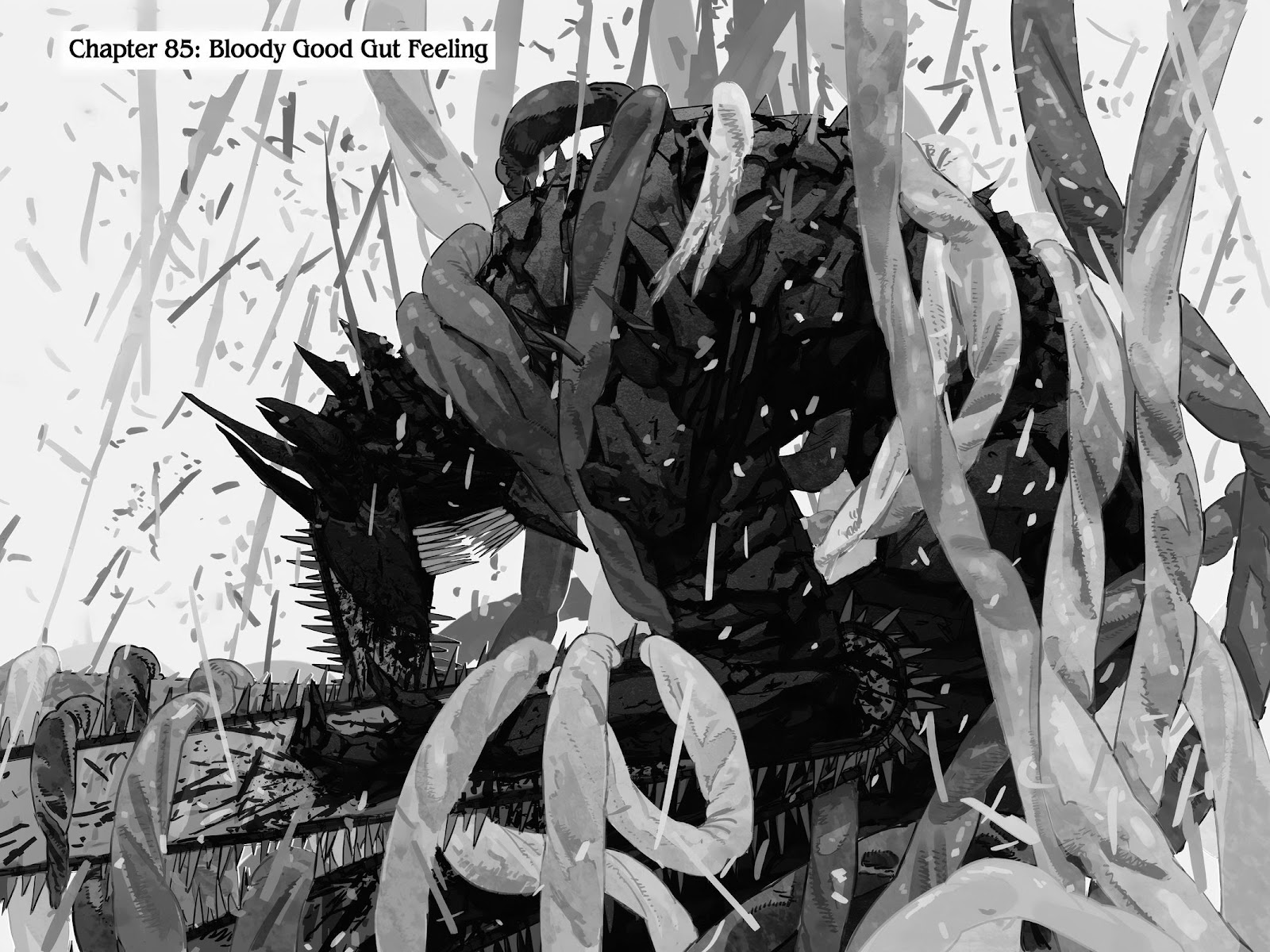 Chainsaw Man Manga Chapter 85 page 2 - Bloody Good Gut Feeling scene