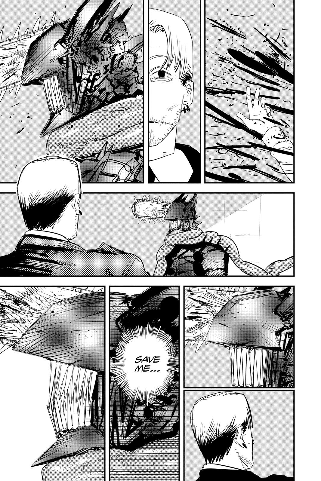 Chainsaw Man Manga Chapter 85 page 6 - Bloody Good Gut Feeling scene