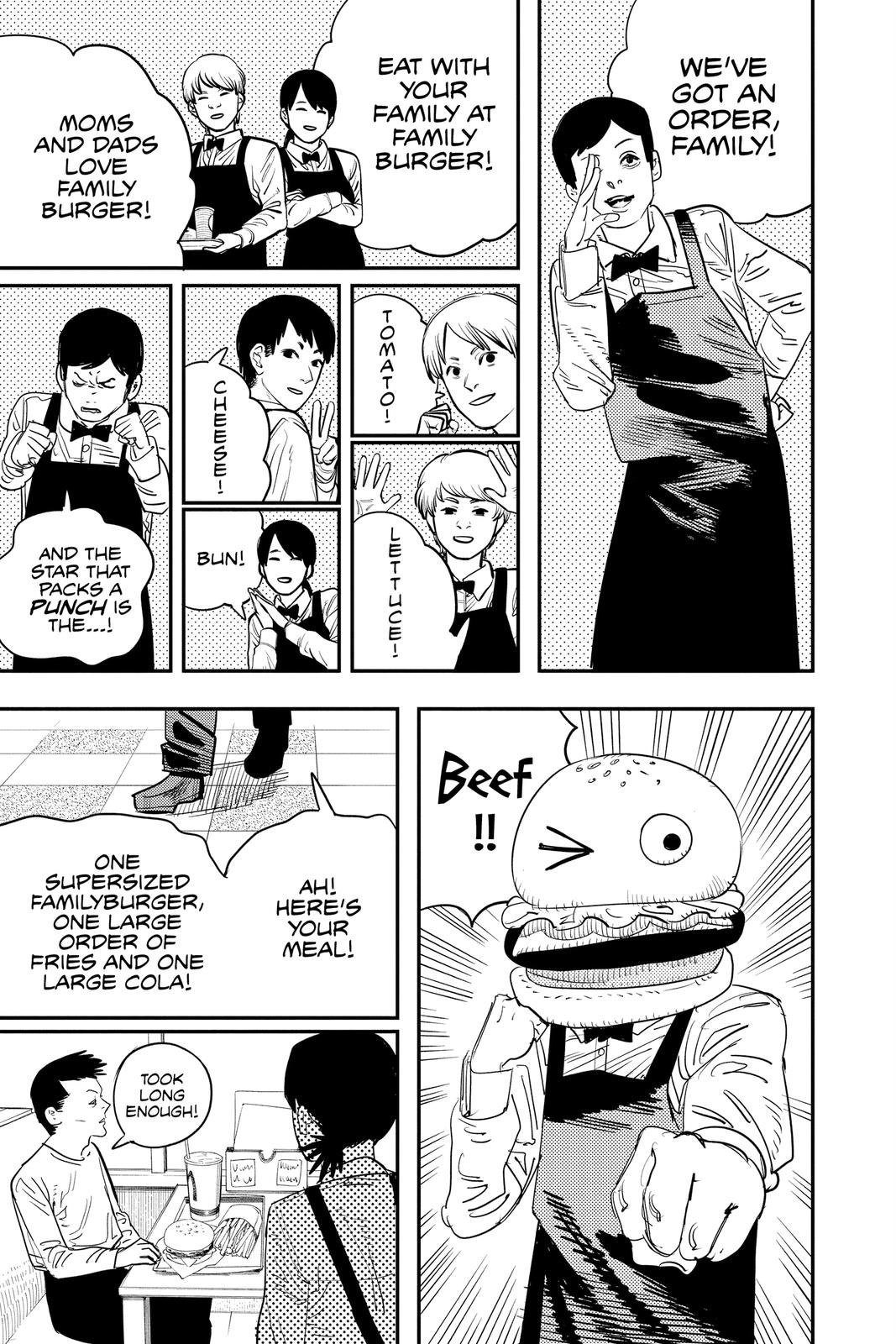 Chainsaw Man Manga Chapter 85 page 8 - Bloody Good Gut Feeling scene