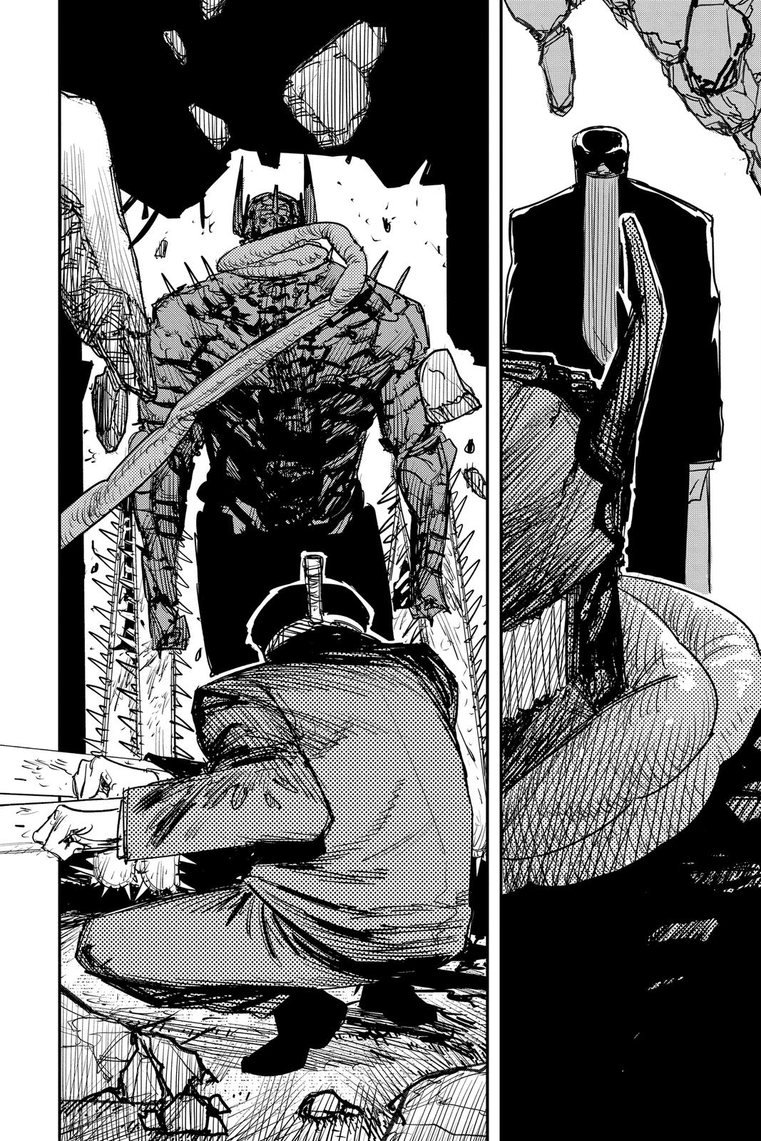 Chainsaw Man Manga Chapter 87 page 13 - Chainsaw Man Vs. the Horrifying Weapon Humans scene