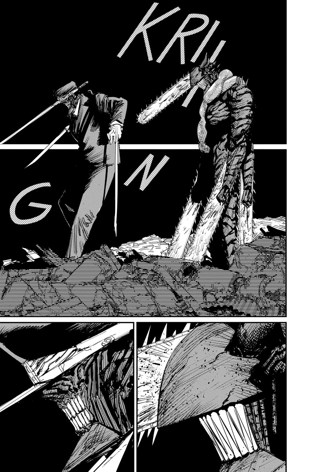 Chainsaw Man Manga Chapter 87 page 14 - Chainsaw Man Vs. the Horrifying Weapon Humans scene