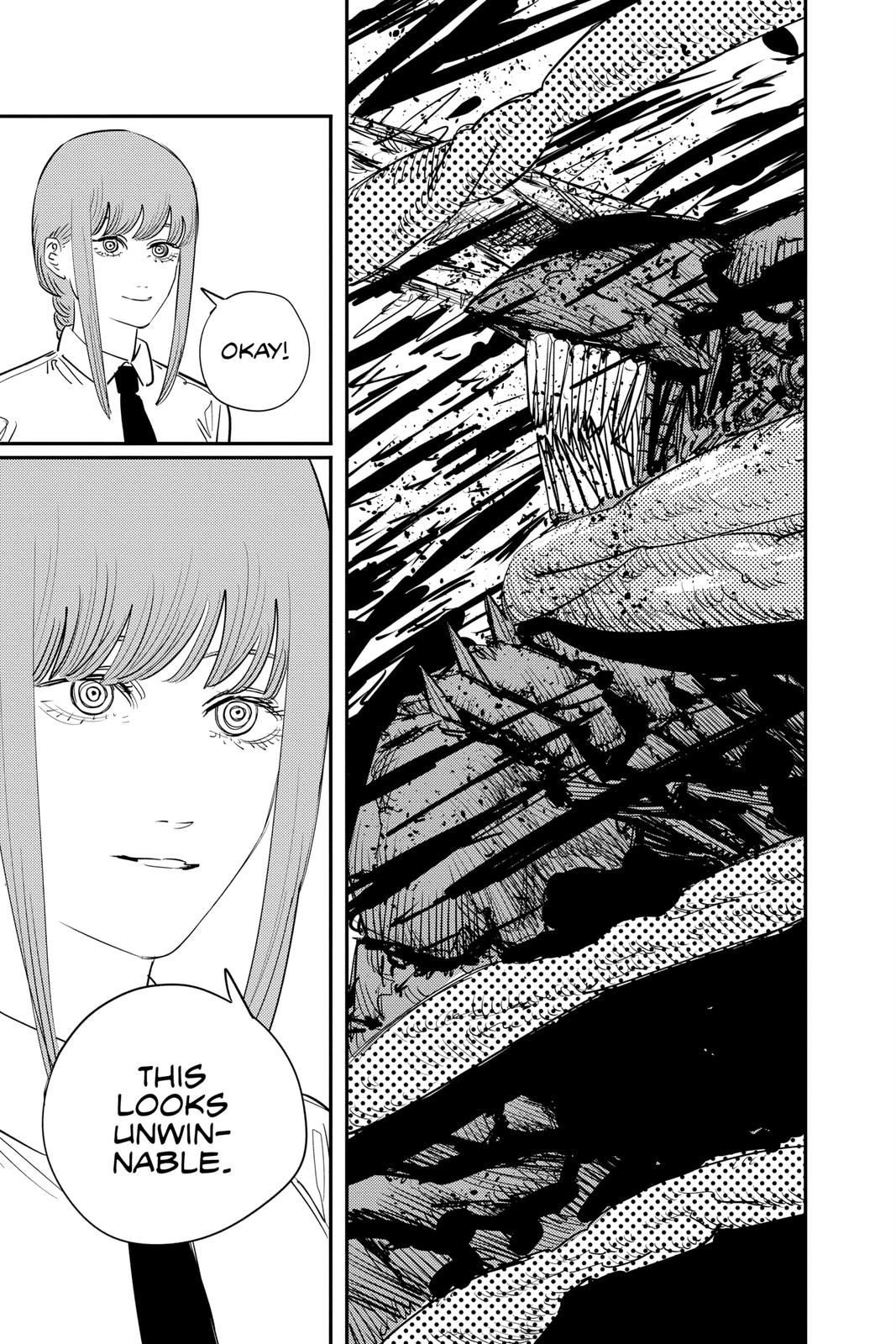 Chainsaw Man Manga Chapter 87 page 16 - Chainsaw Man Vs. the Horrifying Weapon Humans scene