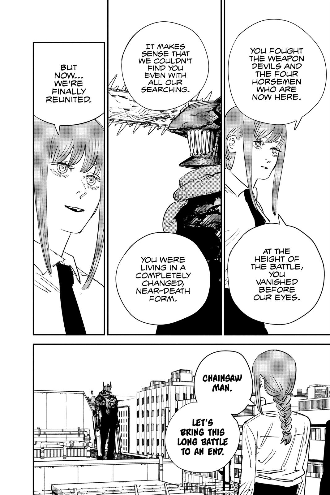 Chainsaw Man Manga Chapter 87 page 2 - Chainsaw Man Vs. the Horrifying Weapon Humans scene