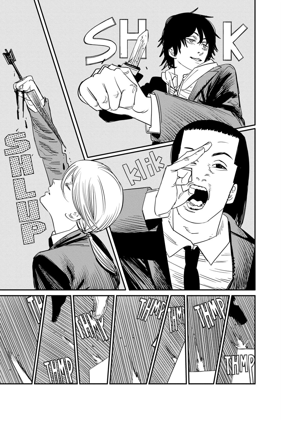 Chainsaw Man Manga Chapter 87 page 5 - Chainsaw Man Vs. the Horrifying Weapon Humans scene