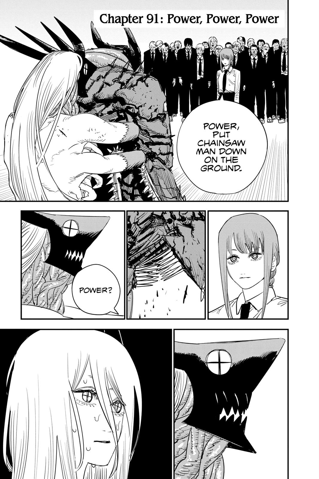 Chainsaw Man Manga Chapter 91 page 1 - Power, Power, Power scene