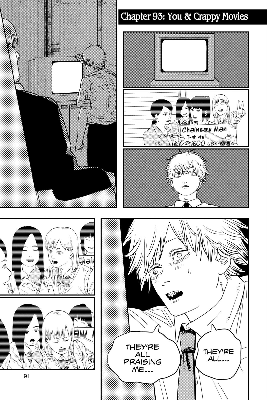 Chainsaw Man Manga Chapter 93 page 1 - You & Crappy Movies scene