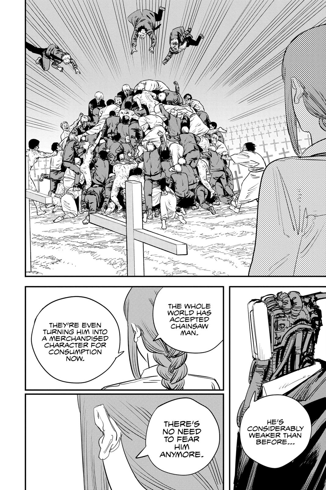 Chainsaw Man Manga Chapter 94 page 10 - Chainsaw Man vs. the Weapon Humans scene