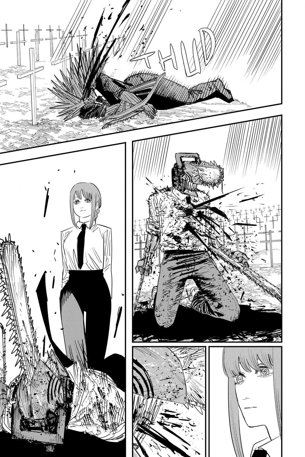 Chainsaw Man Manga Chapter 94 page 16 - Chainsaw Man vs. the Weapon Humans scene