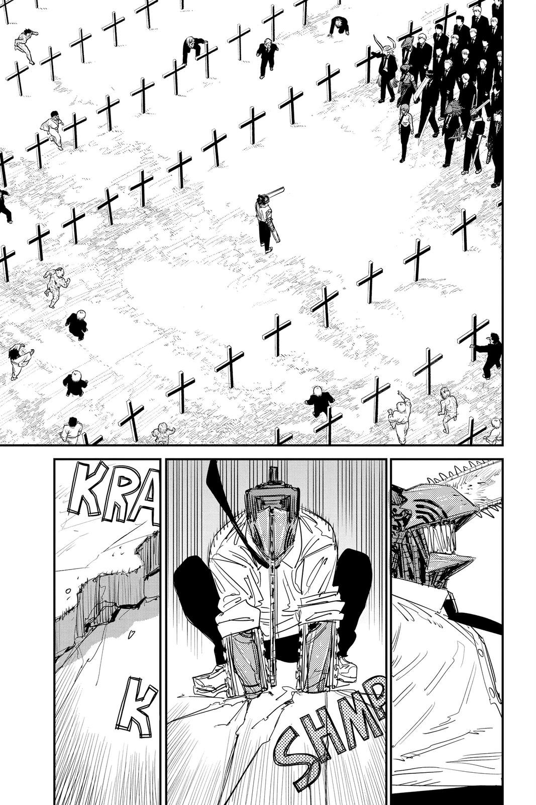 Chainsaw Man Manga Chapter 94 page 3 - Chainsaw Man vs. the Weapon Humans scene