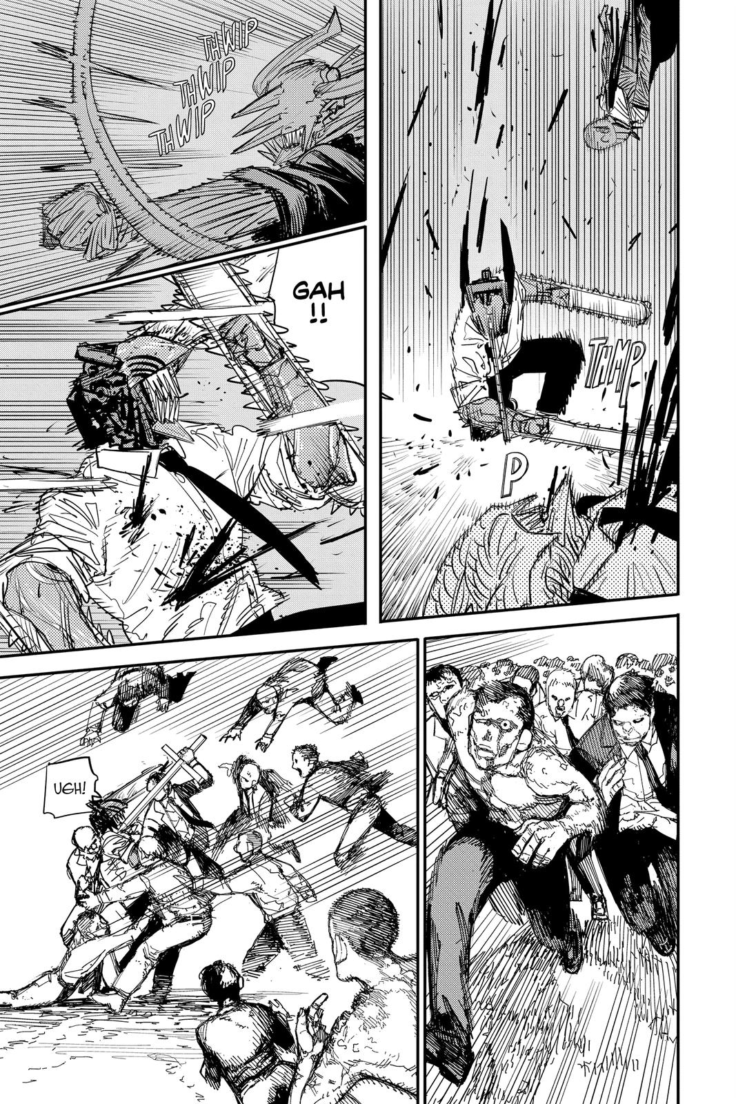 Chainsaw Man Manga Chapter 94 page 9 - Chainsaw Man vs. the Weapon Humans scene