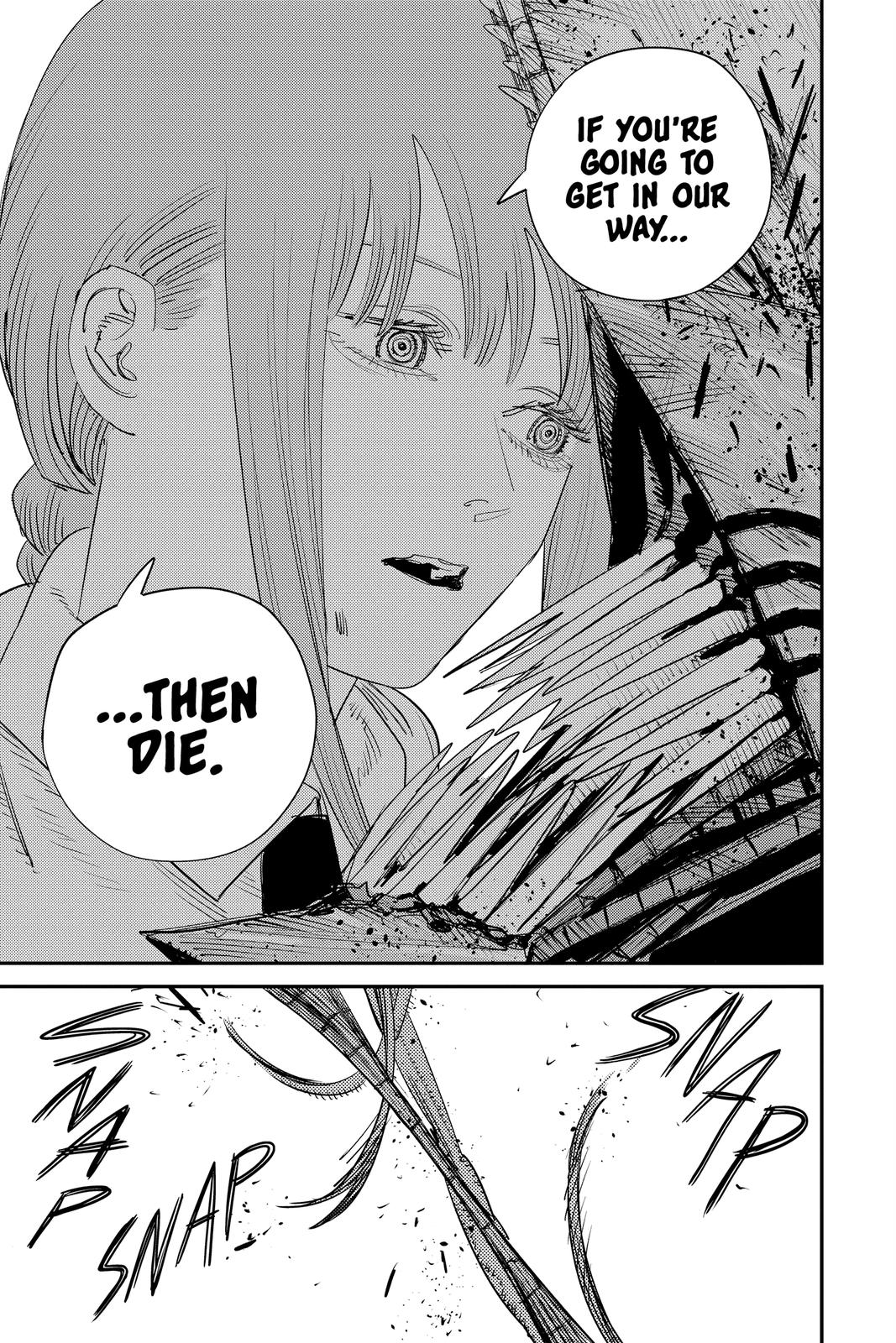 Chainsaw Man Manga Chapter 95 page 16 - Chainsaw Man vs. Control Devil scene