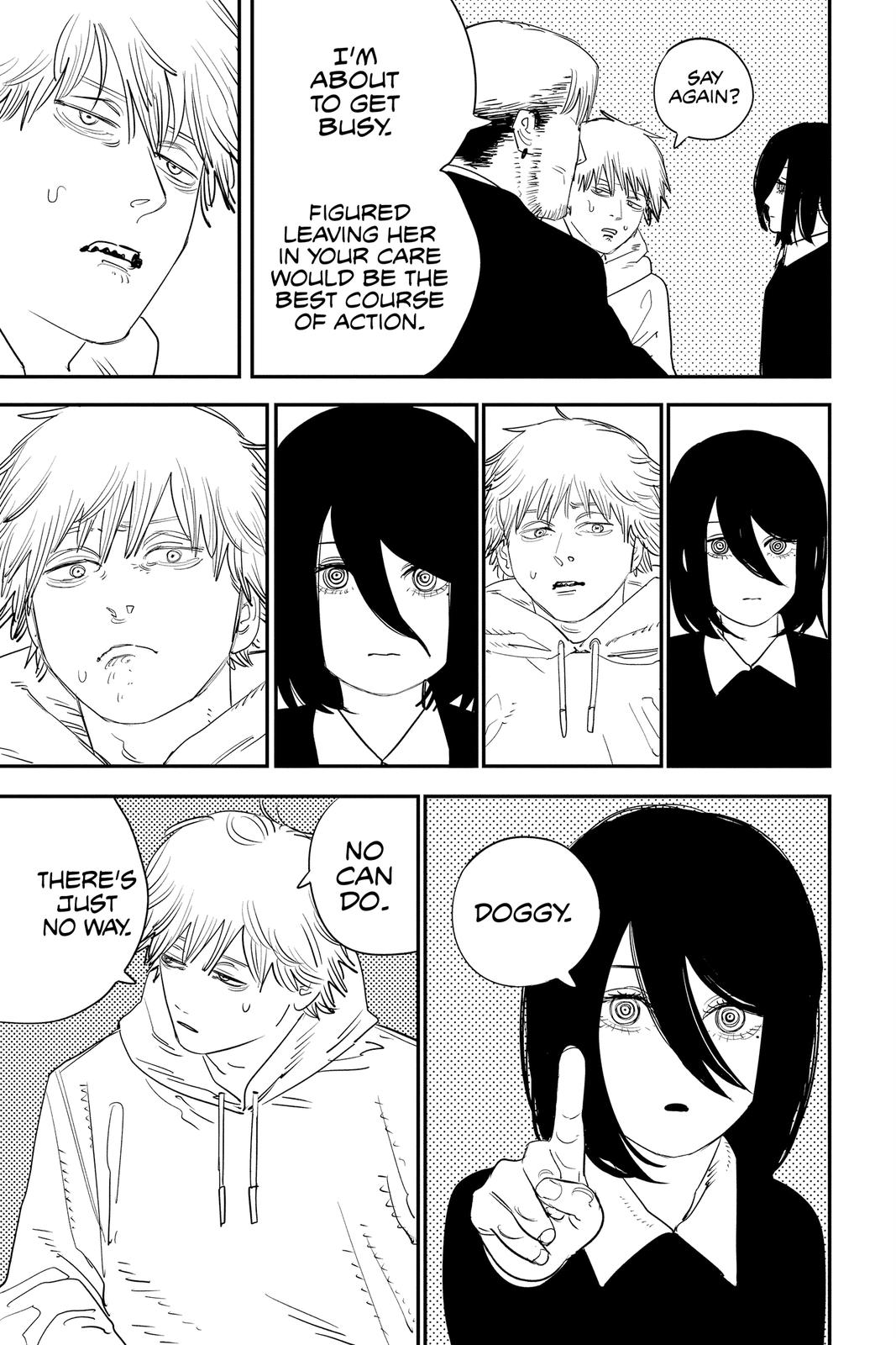 Chainsaw Man Manga Chapter 97 page 12 - I, Love, Chainsaw scene