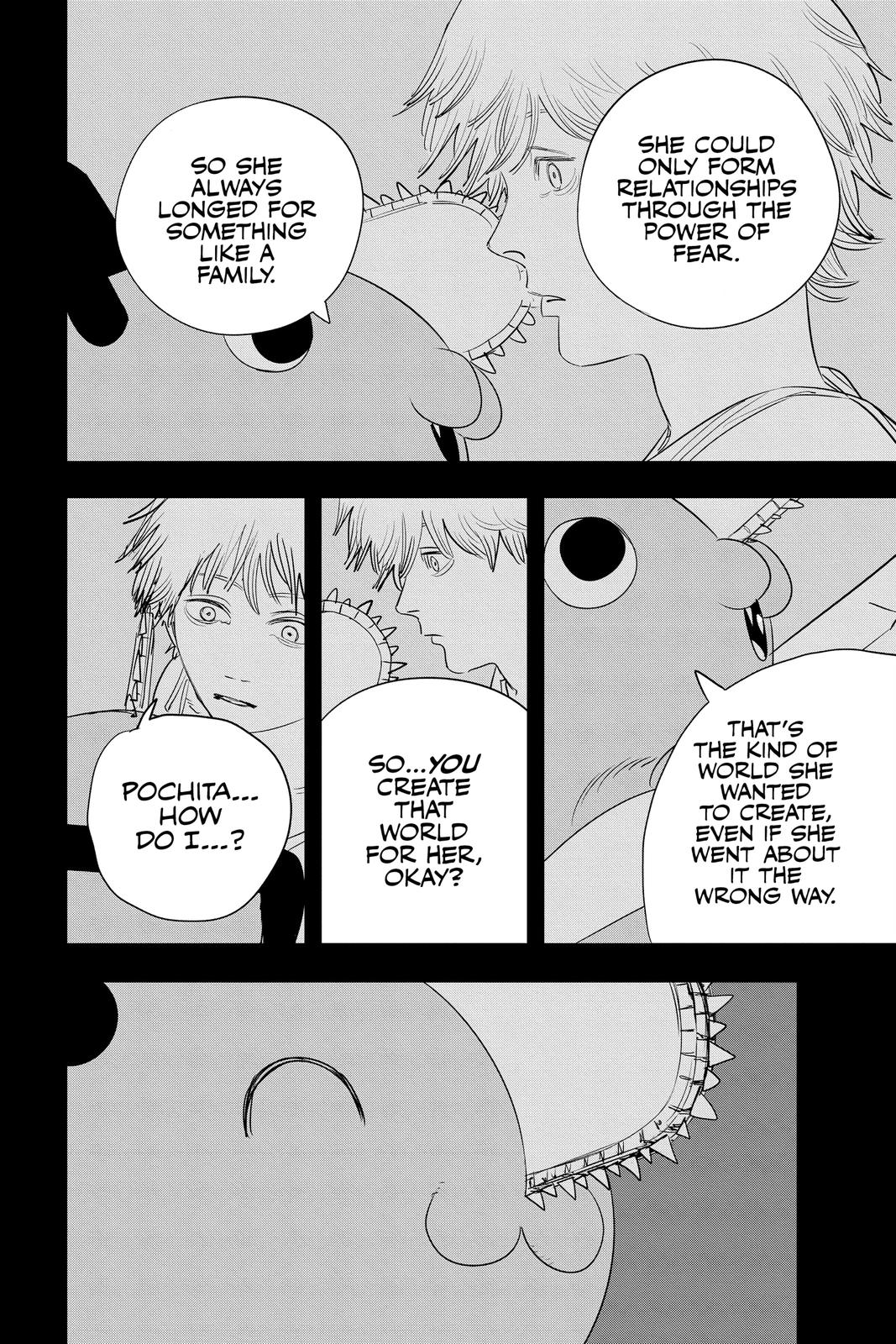 Chainsaw Man Manga Chapter 97 page 19 - I, Love, Chainsaw scene