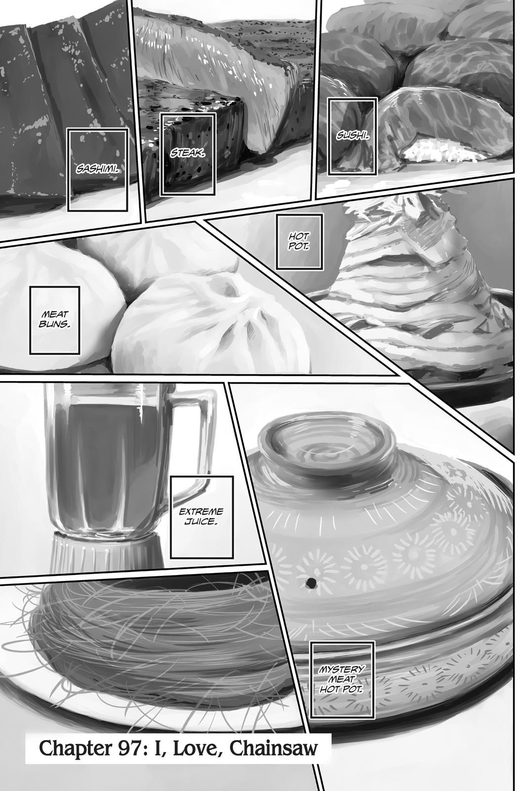 Chainsaw Man Manga Chapter 97 page 2 - I, Love, Chainsaw scene