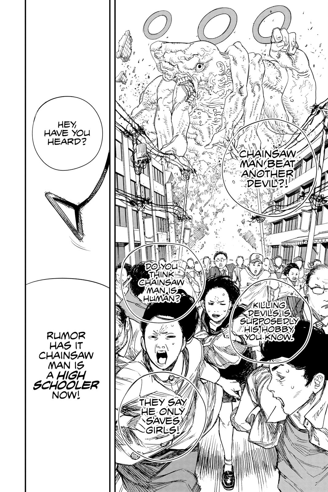 Chainsaw Man Manga Chapter 97 page 21 - I, Love, Chainsaw scene