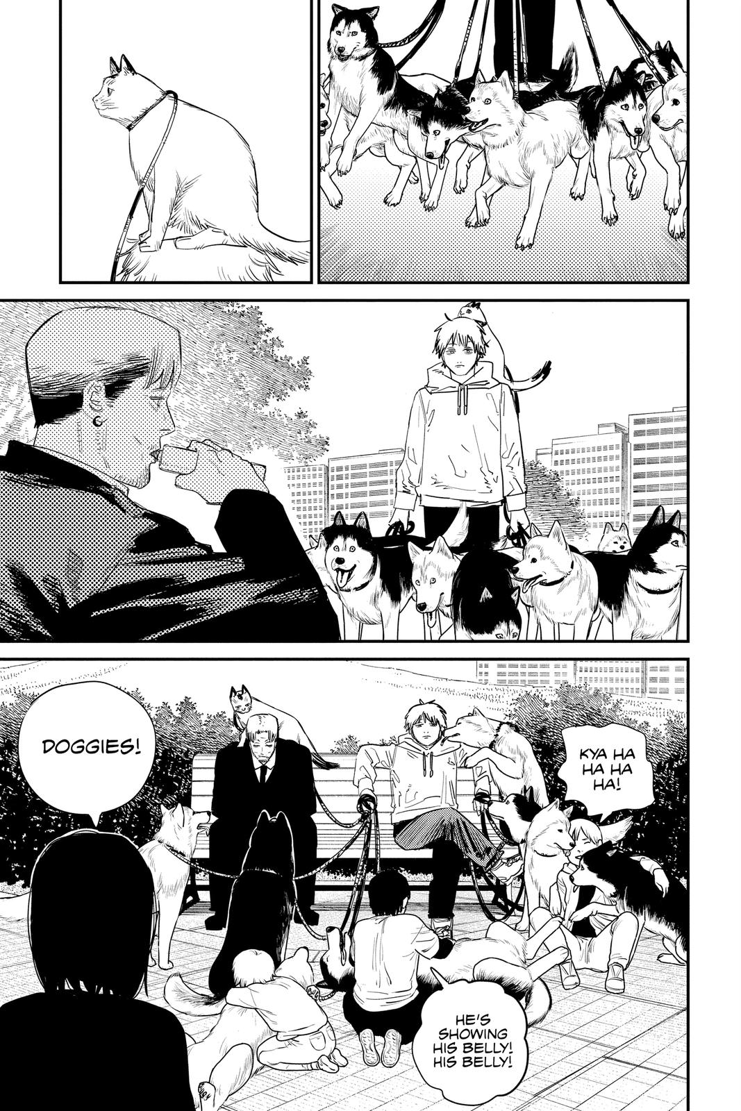 Chainsaw Man Manga Chapter 97 page 4 - I, Love, Chainsaw scene