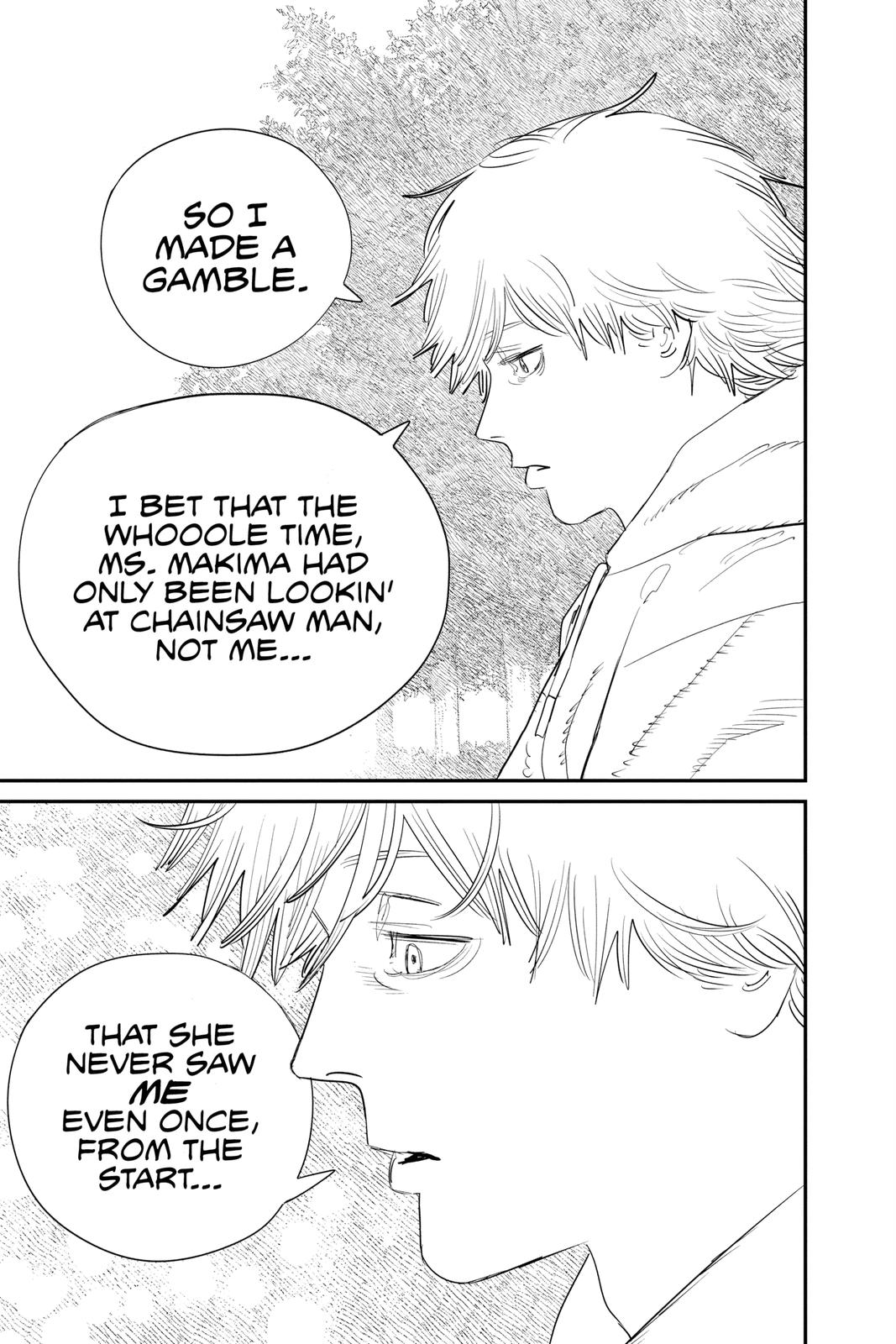 Chainsaw Man Manga Chapter 97 page 8 - I, Love, Chainsaw scene