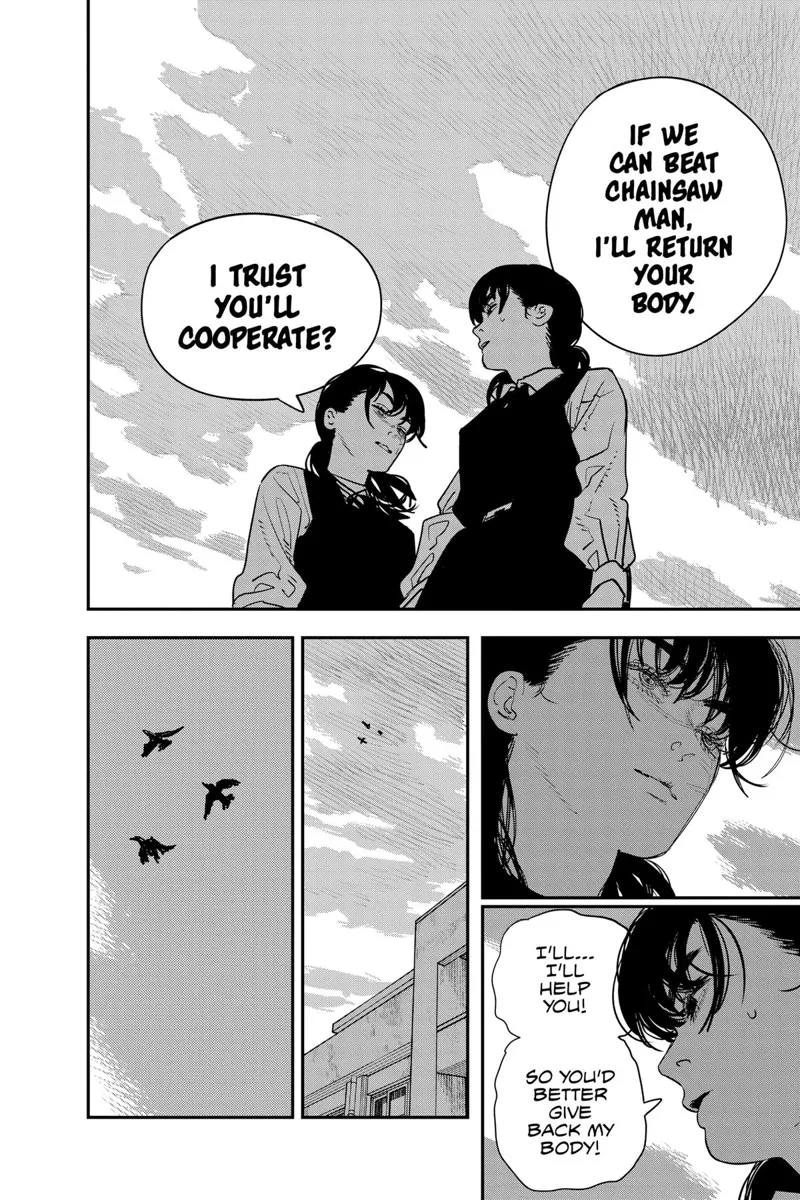 Chainsaw Man Manga Chapter 99 page 22 - Two Birds scene